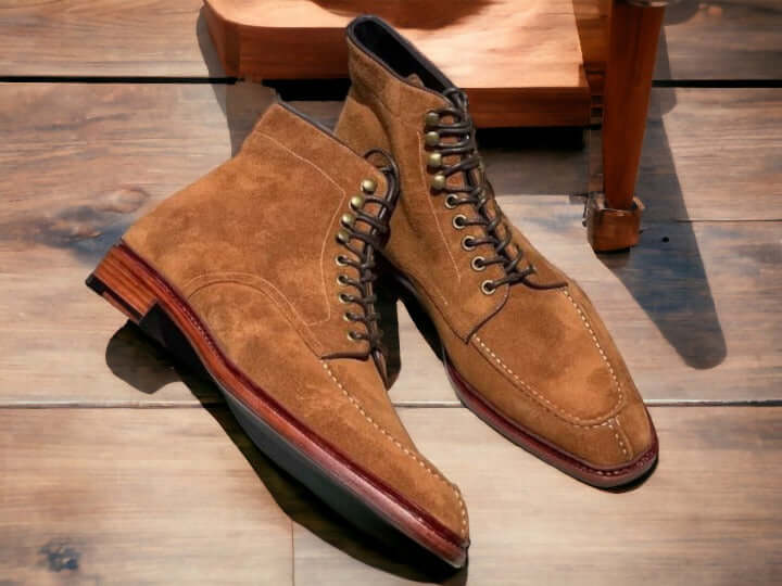 handmade suede boots