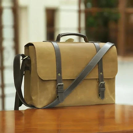 Premium leather laptop bag with sleek design, offering durability and style, along with a collection of versatile leather bags for travel and daily use