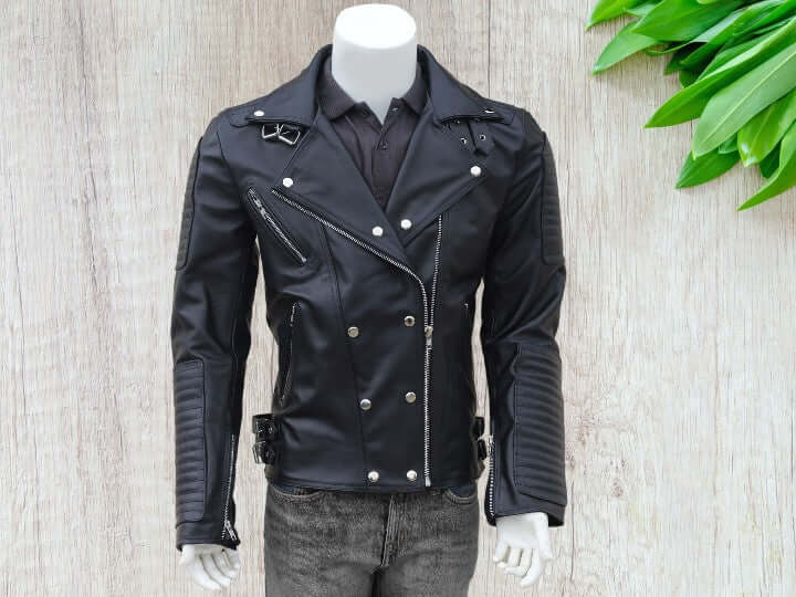 Men Black Biker Jacket, Men Black Fashion Leather jacket, Dem Designer Jacket