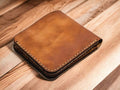 The Perfect Crazy Horse Leather HANMADE BIFOLD GENUINE LEATHER WALLET FOR MEN