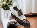 Expertly handcrafted, these Men White Brown Oxfords Wing Tip Shoes offer elegant sophistication with a touch of vintage charm. Made with superior quality materials, these brogue shoes provide both comfort and style. Elevate your wardrobe with these timeless and versatile shoes.