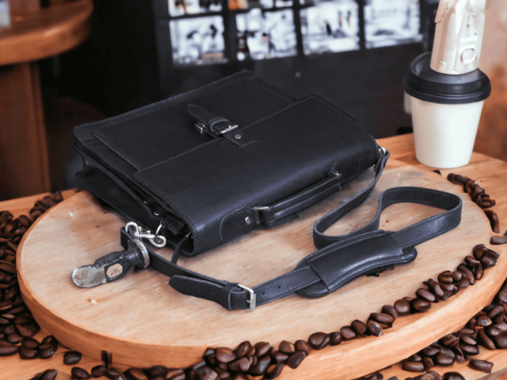 Leather laptop bag, College Bag, Leather Cross-Body Bag Briefcase - Luxury Shelfs