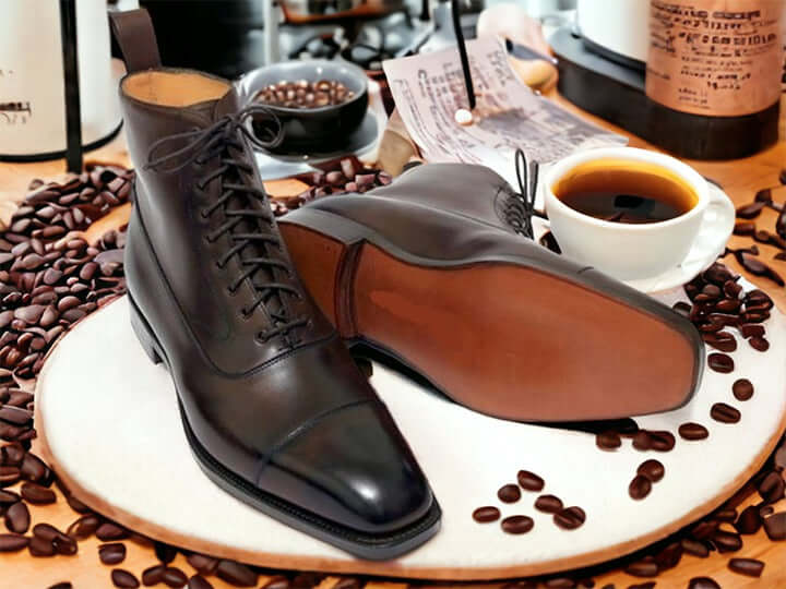 Ankle High Chocolate Brown Cap Toe Lace-Up Boots are expertly crafted from luxuriously soft and durable cowhide leather. This classically designed men's boot features a lace-up front and a traditional cap toe design that adds a timeless touch to any wardrobe.