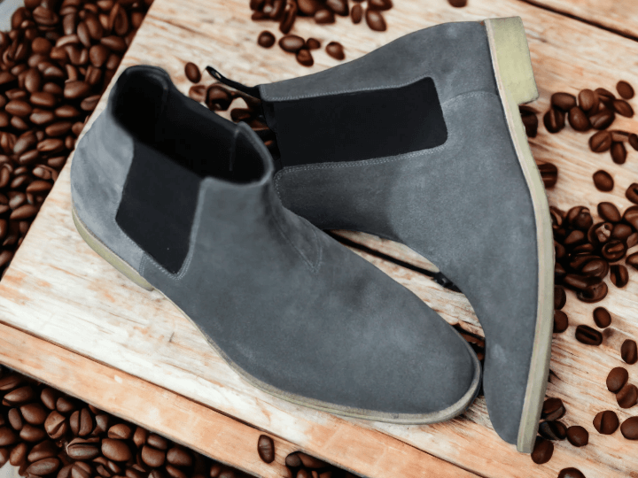 Grey Chelesa Boots 