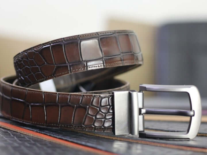 Men Alligator Leather Belts, Genuine Leather Belts