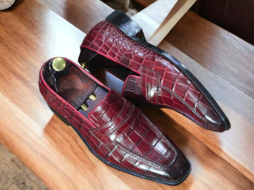 Experience luxury and sophistication with our Handmade Alligator Slip-on Loafer Shoe. Made from genuine alligator leather, these brown slip-on shoes are meticulously crafted for the ultimate comfort and style. Elevate your wardrobe and step into a world of elegance.