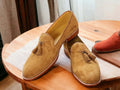 Elegantly Designed Men’s Handmade Loafer Suede Leather Shoes, Men suede Loafers