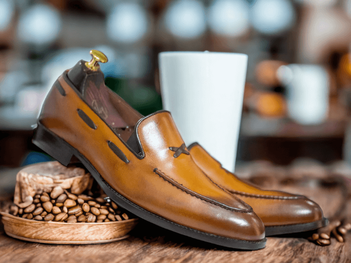 Handcrafted Tan Loafer Tussle Slip On Moccasin Shoes, Genuine Leather Shoes, Fashion Leather Shoes