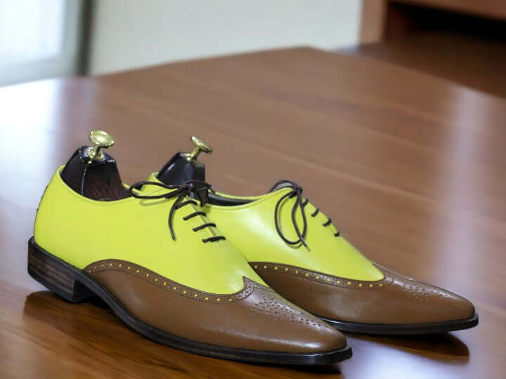 Expertly crafted with genuine leather, these handmade lace-up shoes offer both style and durability. Perfect for any formal occasion, these dress shoes are a must-have for any fashion-forward man. Upgrade your wardrobe with these premium, timeless shoes.