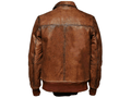 Handmade Distressed Leather Men's Brown Bomber Leather Jacket