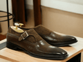 These handmade brown leather suede brogue monk strap shoes are the perfect choice for a man who values both style and quality. With their expert craftsmanship and elegant design, these dress formal shoes are sure to make a statement and elevate any outfit. Step out in confidence and sophistication with these must-have shoes.