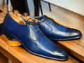 Expertly crafted for the modern gentleman, our Men Blue Office Shoes are the perfect combination of style and functionality. Made from premium Navy Oxfords leather and meticulously handmade, these luxury shoes will elevate your office wardrobe while providing all-day comfort. Step into success with our Men Blue Office Shoes.