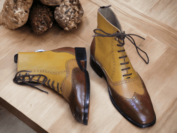 Handmade Men's Leather Boots Stylish and Unique Footwear For Men