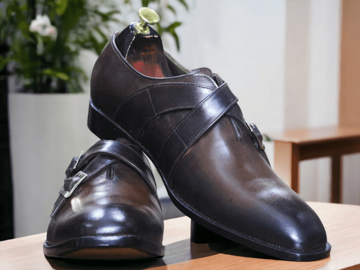 Experience superior craftsmanship with our Handmade Men's Leather Shoes. The double monk design in classic brown exudes sophistication, while ensuring comfort with premium quality leather. Elevate your style with these expertly crafted shoes.