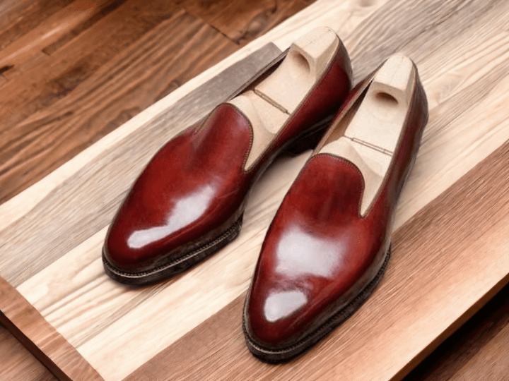 Handmade Men's Plain Burgundy Color leather Shoes, Men's Formal Loafer Shoes