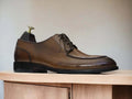 Split-toe Full-grain Leather Derby Shoes in Brown for Men