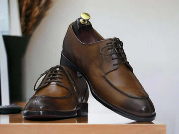 Split-toe Full-grain Leather Derby Shoes in Brown for Men