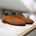 Handmade Suede Leather Brogue, Wing Tip Oxford Shoes, Formal Dress Shoes