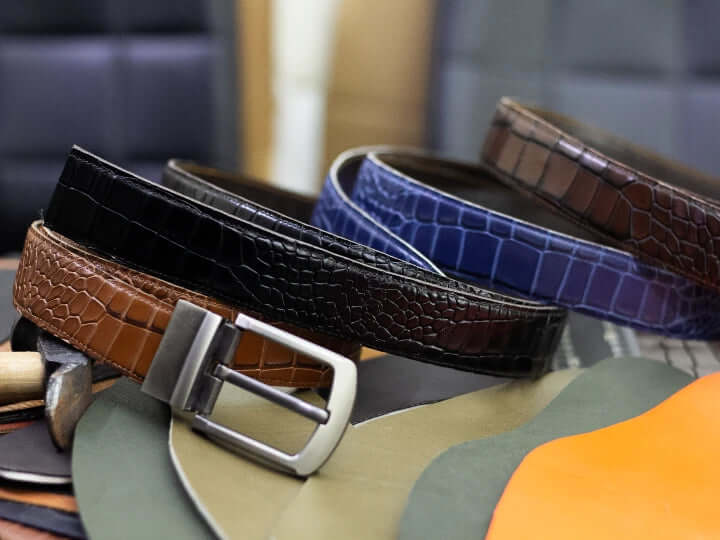 Men Alligator Leather Belts, Genuine Leather Belts