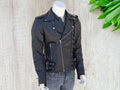 Men Black Leather Motorcycle Jacket, Black Biker Leather Jacket