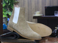 Effortlessly elevate your everyday look with our Ankle High Beige Chelsea Suede Boot. Crafted from premium suede, these boots offer both style and comfort. The ankle high design provides support and stability, while the classic beige color adds a touch of sophistication to any outfit. Perfect for any occasion, these boots are a must-have for any wardrobe.