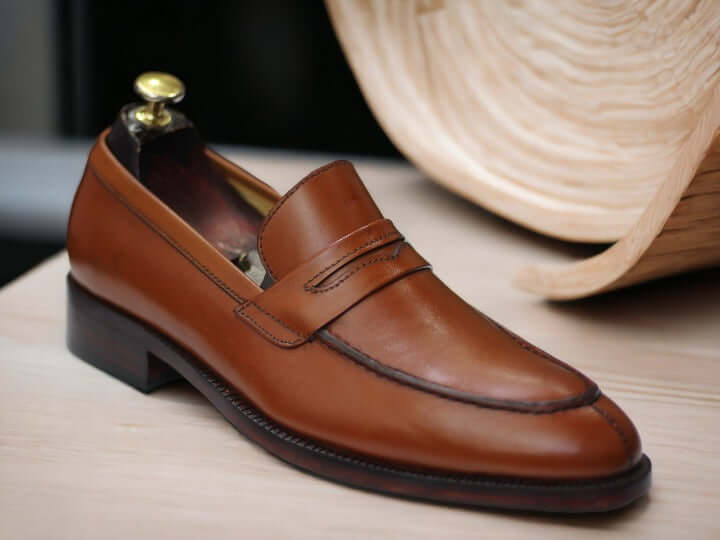 Introducing Handmade Mens Loafers & Slip-Ons Shoes, crafted from the finest quality leather. Boasting a lightweight and comfortable design, these shoes feature a cushioned insole for all-day comfort and durable outsole for superior traction. Enjoy superior quality and unbeatable style with Handmade Mens Loafers & Slip-Ons Shoes.