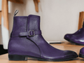 Expertly hand-stitched and handmade, these Men Hongkong Purple Jodhpurs Boots offer a unique and stylish option for men's footwear. The striking purple color adds a pop of color to any outfit, while the jodhpurs ankle design provides a comfortable fit. Elevate your style with these carefully crafted boots.