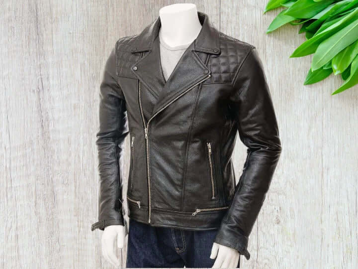 Leather-Jacket-Motorcycle-Black-Men-Genuine-Lambskin-Slim-Fit-Biker-Size