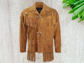 Men Cowboy Genuine Suede Western Jacket, Cowboy Leather Jacket With Fringe