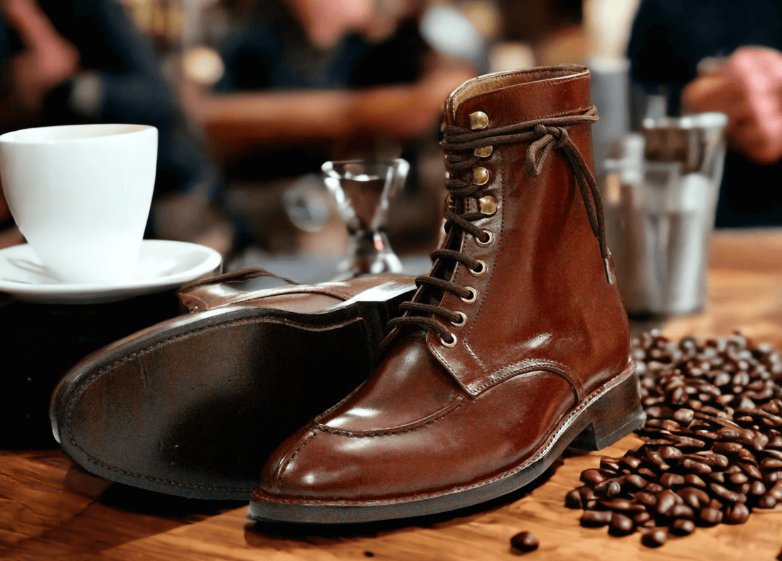 Handamde Boots ,Men Dress Leather ankle Boots. Office Dress Leather Lace up boots - Luxury Shelfs