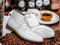 Men Handmade White Chukka Boots, Designer Boots, Bespoke Boots, Designer Stylish Ankle Boots