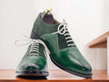 Upgrade your style with our Men's Green Leather Dress Shoes. Made with high-quality leather, these Designer Brogue Oxfords add a touch of sophistication to any outfit. The unique green color will make you stand out in a sea of black and brown shoes. A must-have for any fashionable man.