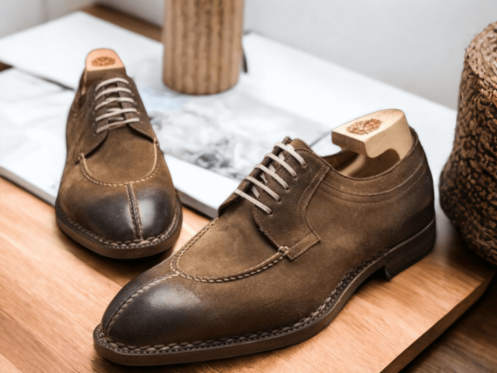 Handmade Men's Vintage Brown Leather Lace Up Shoes, Split Toe Shoes, Oxford Shoes