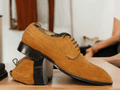 Elevate your style with our Men's Handmade Tan Wing Tip Lace Up Shoes. Expertly crafted with a timeless design, these shoes provide both comfort and sophistication for any occasion. The handmade construction and lace up closure ensure a perfect fit every time. Elevate your wardrobe with these stylish shoes.