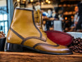 Handmade Men's Brown Leather Boots, Stylish and Unique Footwear For Men