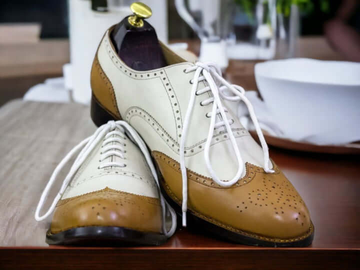 Handmade Men's Wingtip Oxford Shoes Dress Leather Shoe, Formal leather footwear