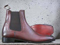 Handmade Men Genuine Cow-Hide Leather Chelsea Boots, Men's Slip On Ankle Boots