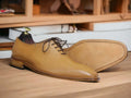 Men's Handmade Tan Lace Up Leather Shoes, Dress and Formal Shoes