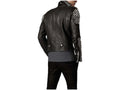 Bespoke Pure Black Spikes Studded Motorcycle Jacket For Men's