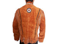 Men's Western Suede Jacket, Brown Fringe Cowboy Jacket