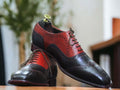 New Hand Painted Genuine Leather Shoes, Men's Dress Lace Up Brogue Shoes