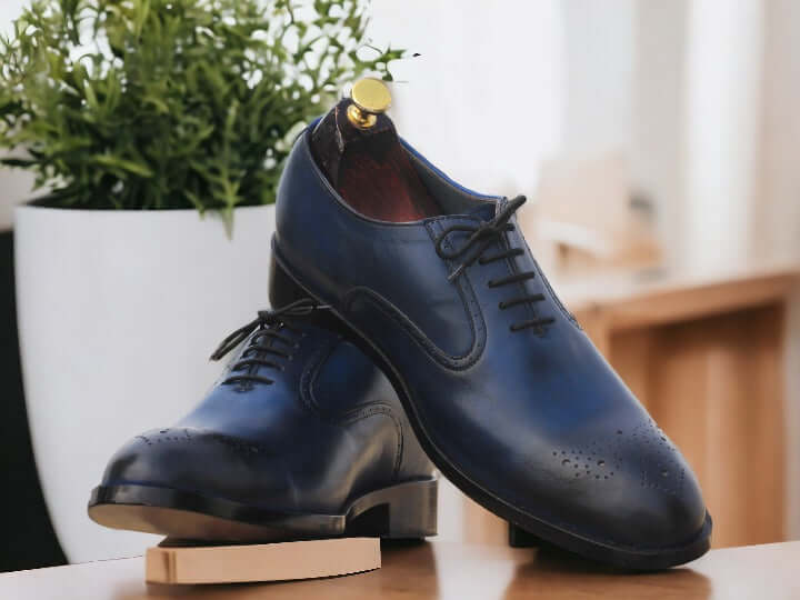 Expertly handcrafted with premium materials, our Two Tone Blue Shoes for men exude timeless style and superior quality. The unique two-tone design effortlessly elevates any outfit, while the durable construction ensures long-lasting comfort. Step into luxury and sophistication with these handmade shoes