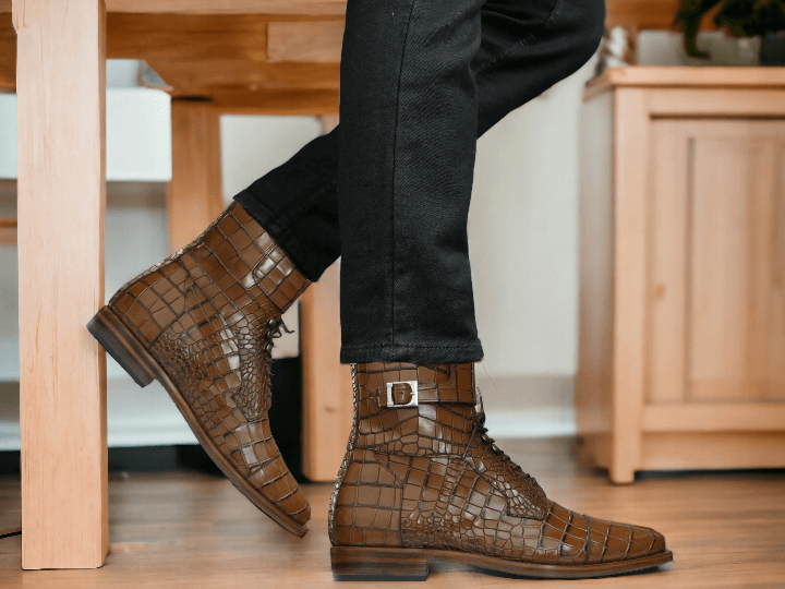 Men's Alligator Buckle Boot