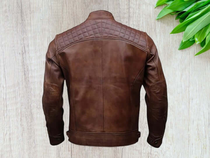 Men Brown Leather Motorcycle Jacket, Black Biker Leather Jacket, Zipper Jacket, Custom Tailored Black Lambskin Motorcycle Biker Slim Fit Leather Jacket for Men