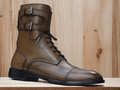 Step up your style game with our Man Brown Ankle Leather Boots. Expertly crafted from the finest leather, these handmade boots feature a purple Green Brown Balck buckle and lace-up design for a touch of luxury. Perfect for any occasion, these ankle-high boots are sure to make a statement.