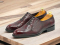 Python Print Leather Shoes, Brown Oxfords  Elegant Shoes For Men