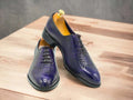 Python Print Leather Shoes, Brown Oxfords  Elegant Shoes For Men