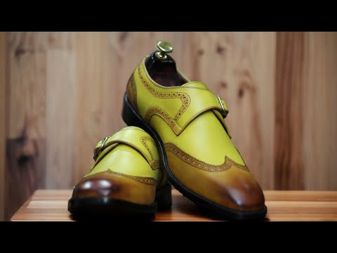 These handmade monk shoes are stylishly crafted to provide maximum comfort. The soft insole keeps feet supported and the breathable upper ensures all-day comfort. The unique color of yellow creates a look that stands out.