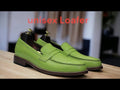 These handmade Green Color Loafers are perfect for anyone looking for a stylish and comfortable pair of shoes. Made with high quality materials, these unisex shoes offer both durability and fashion. Expertly crafted, these loafers will add a touch of sophistication to any outfit.