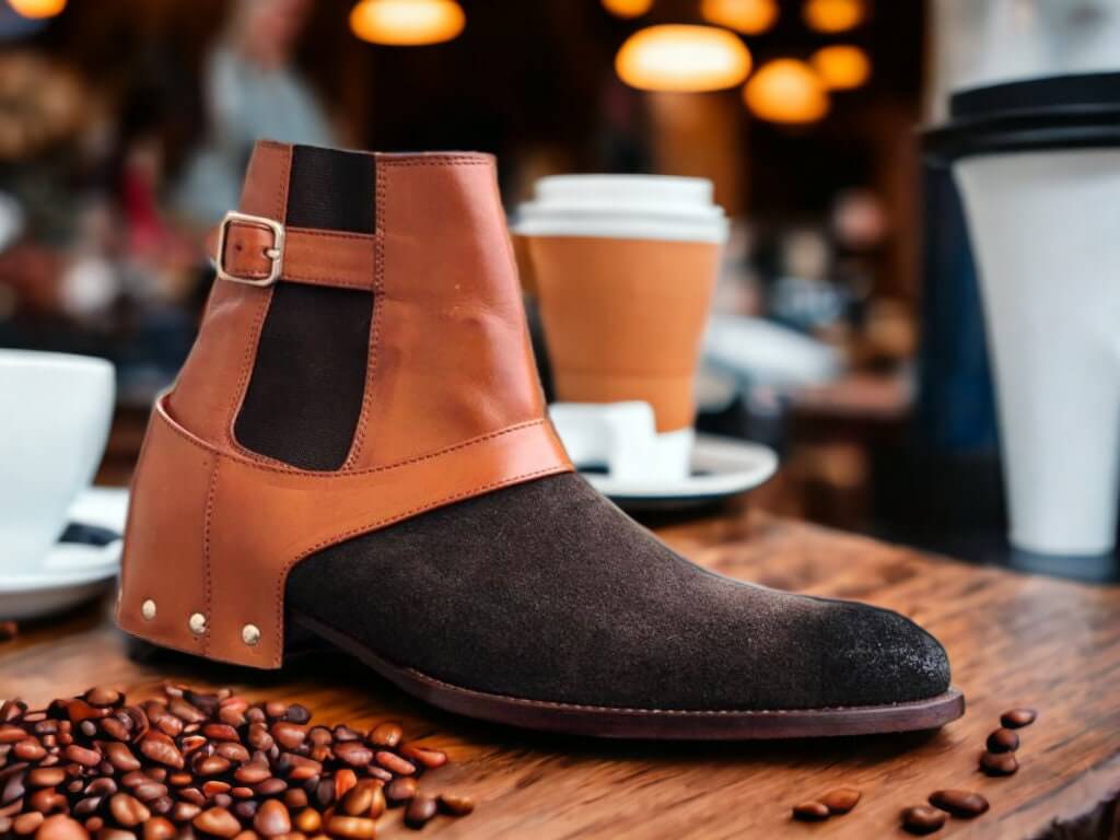 Men's BROWN CHELSEA Suede BOOTS, Handmade BrownBoots, Leather Classic Style Chelsea Boots